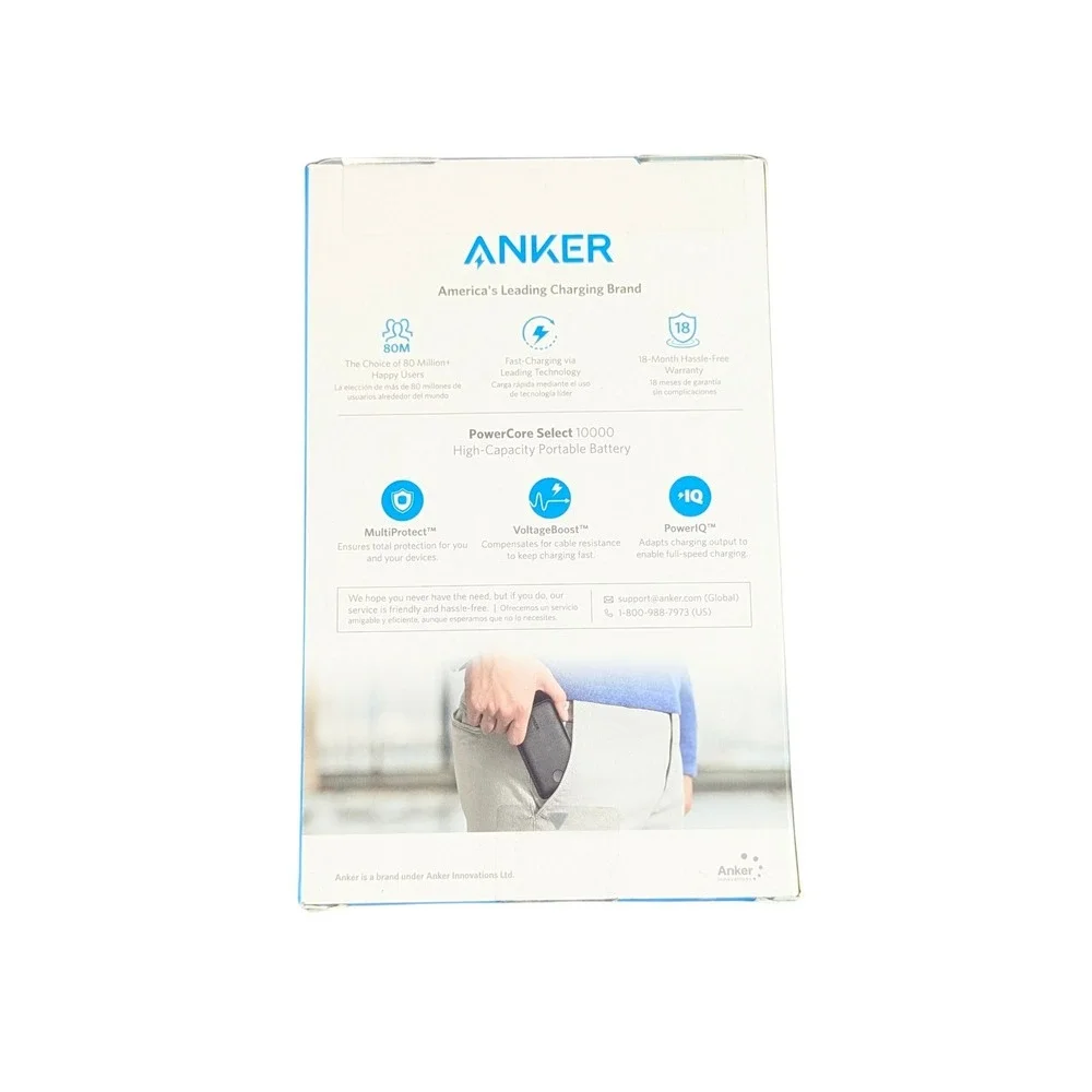 Cc1U‎ Anker PowerCore Select 10000mAh Portable Charger Power Bank Power IQ 2-USB